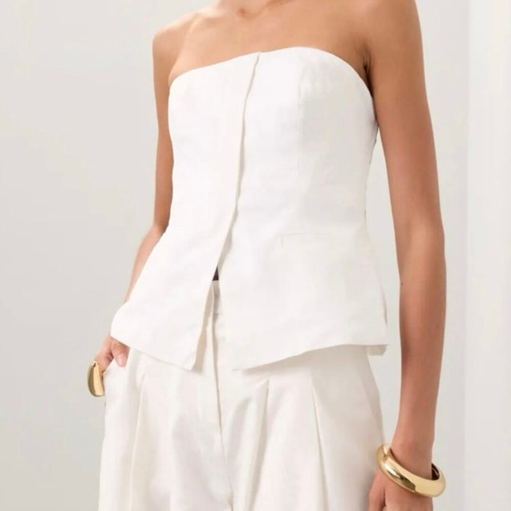 A.L.C. Renee white strapless Top size 10
